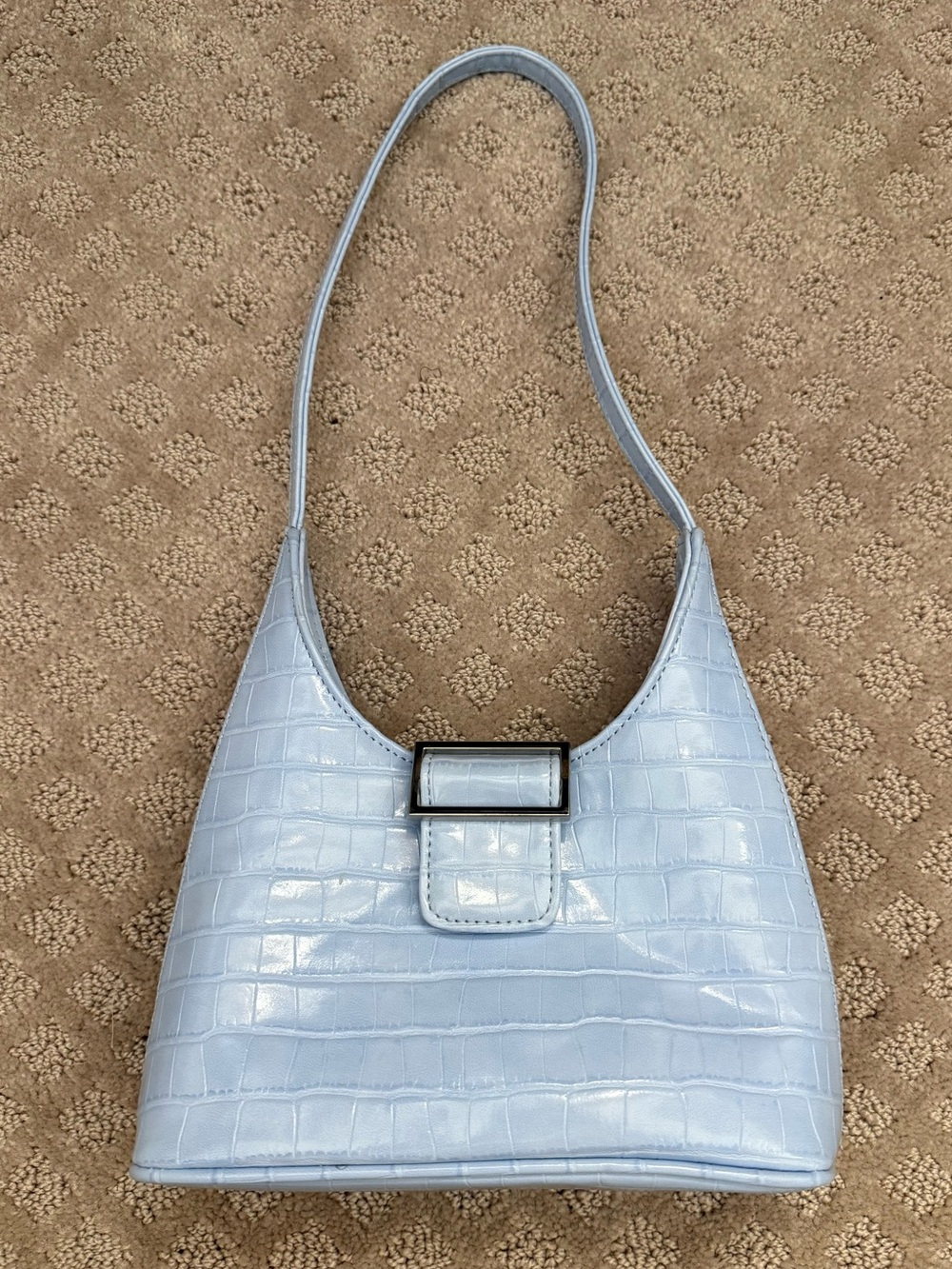 Light Blue Faux Leather Shoulder Bag Purse Urban Outfitters Blue Baby Blue Mini